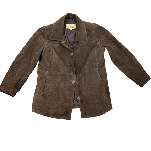 North Thompson Jackets & Blazers - Norm Thompson Women's Blazer Jacket Large Petite Suede Button Up Retro Classic